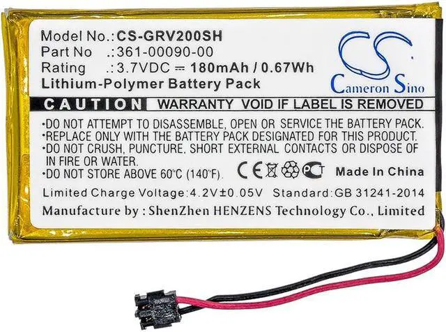 Alt view image 3 of 4 - Battery for Garmin Vivoactive HR 361-00090-00 Smartwatch CS-GRV200SH 3.7v 180mAh