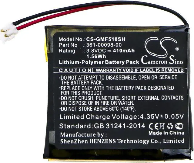 Alt view image 3 of 6 - Battery for Garmin Fenix 5X Running 361-00098-00 Smartwatch CS-GMF510SH 410mAh