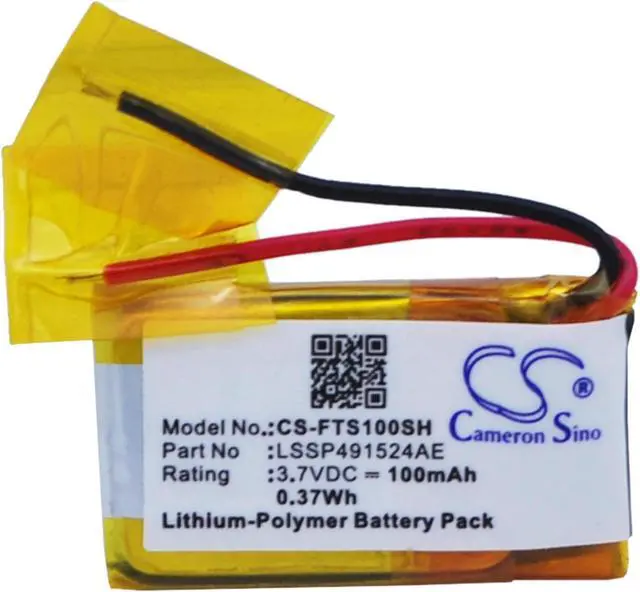 Alt view image 5 of 5 - Battery for FitBit Surge LSSP491524AE Smartwatch CS-FTS100SH 3.7v 100mAh 0.37Wh