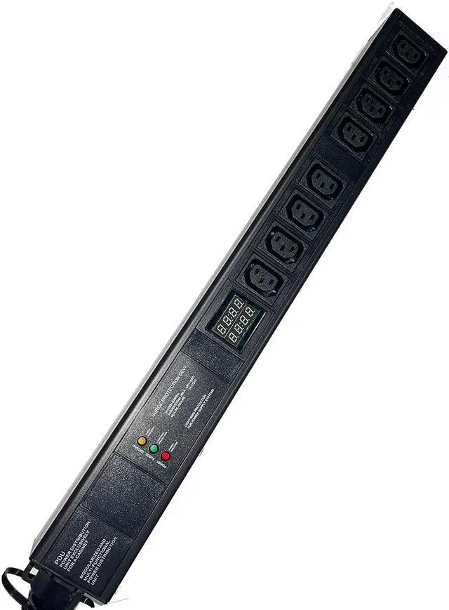 Alt view image 3 of 7 - 50A 200-250V PDU Power Distribution Unit NEMA 6-50P Meter Surge Protector C13