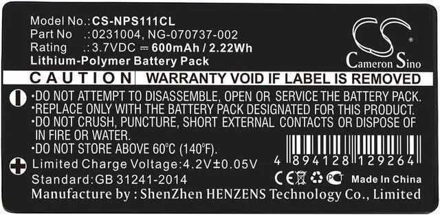 Alt view image 3 of 3 - Battery for NEC Dterm PS111 PS3D PSIII 0231004 0231005 NG-070737-002 600mAh
