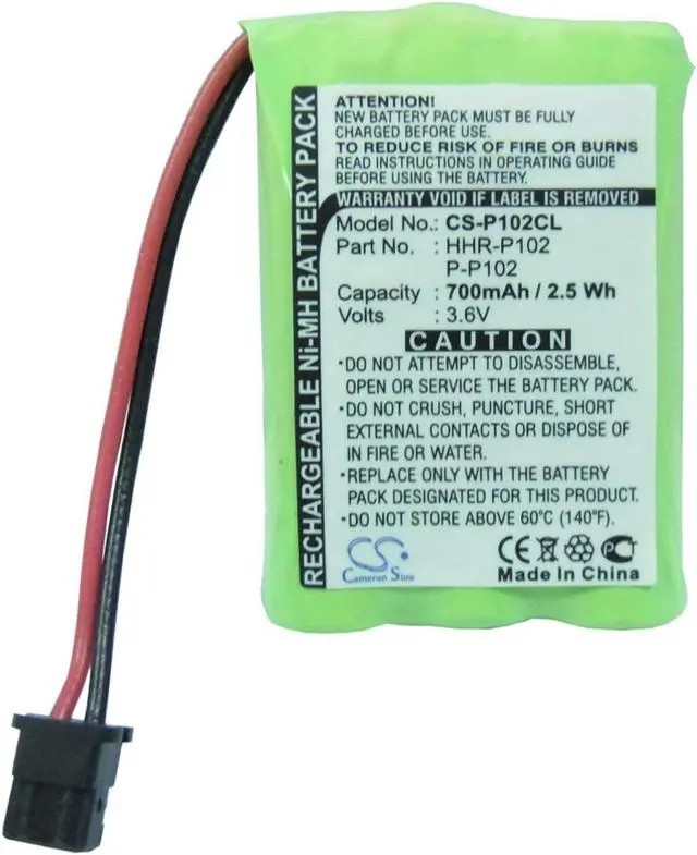 Alt view image 5 of 6 - Battery for GP Radio Shack Panasonic P-P102 Uniden BBTY0483001 HHR-P102 TYPE 22
