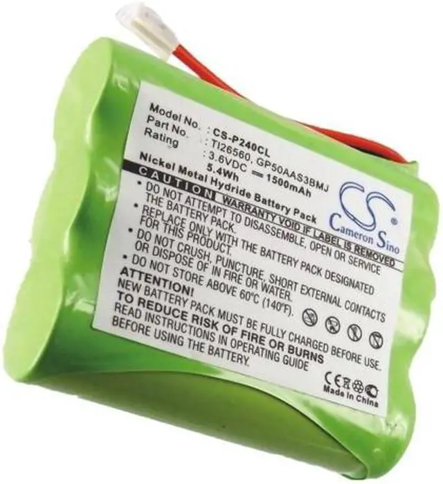 Alt view image 5 of 6 - Battery for GP GP60AAS3BMJ GE GES-PCF03 TL26560 Sanyo AT&T 2414 3300 3301 91076