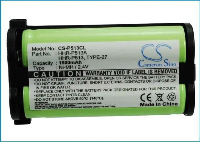 Alt view image 5 of 5 - Battery for Panasonic HHR-P513A TYPE 27 AT&T GE HHR-P513 26423 86423 TL26423