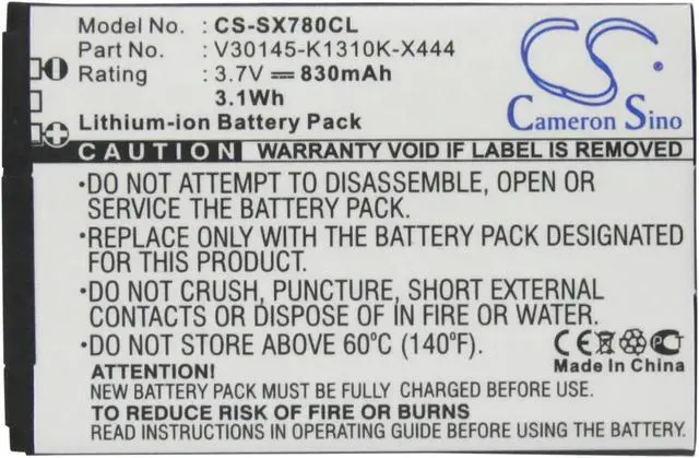 Alt view image 5 of 5 - Battery for Siemens Gigaset SL400 V30145-K1310-X444 V30145-K1310-X445 830mAh