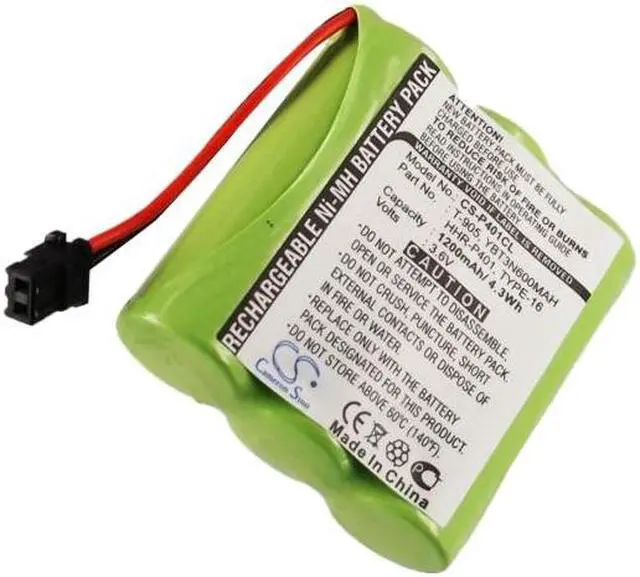 Alt view image 5 of 6 - Battery for Radio Shack 23-897 Panasonic HHR-P401 HHR-P401A PQKK10093 TYPE 16