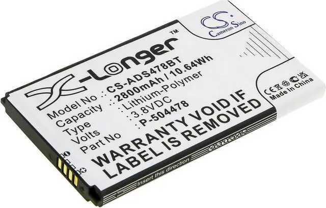 Main image of Battery for ADT Command Secondary Color Touchscreen Keypad P-504478 CS-ADS478BT