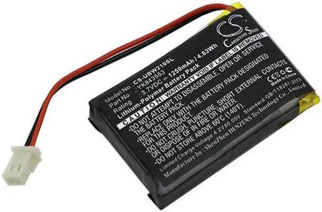 Main image of Battery for UNIDEN UBW2101C Camera UBWC21 YK843553 BabyPhone CS-UBW210SL 1250mAh