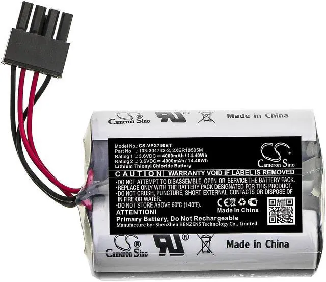 Alt view image 5 of 7 - Battery for Visonic MCS-740 SR-740 PG2 103-304742-2 2XER18505M CS-VPX740BT