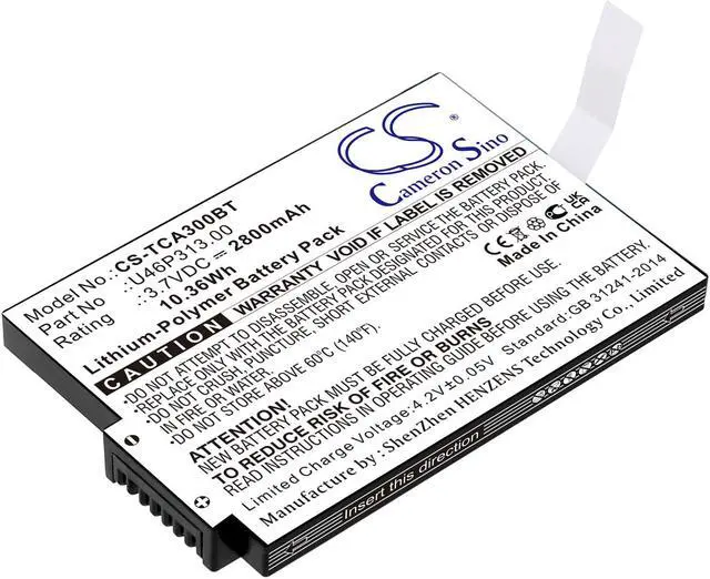 Main image of Battery for Xfinity iControl Technicolor TCA300COM U46P313.00 Alarm CS-TCA300BT