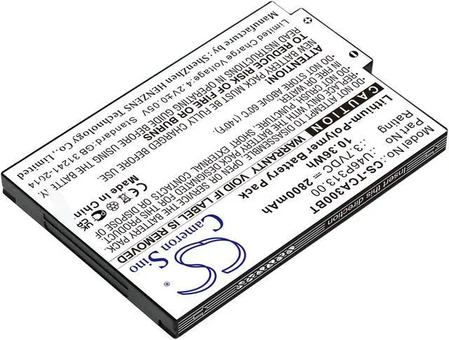 Alt view image 2 of 5 - Battery for Xfinity iControl Technicolor TCA300COM U46P313.00 Alarm CS-TCA300BT