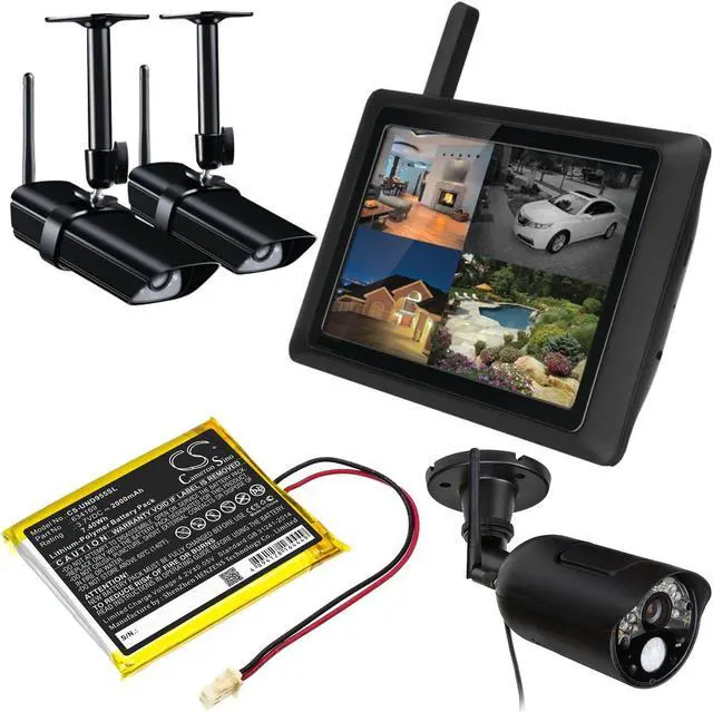 Alt view image 6 of 7 - Battery for Uniden Guardian G955 UDR UDR744 UDR744HD UDR777HD UDR780HD 634169