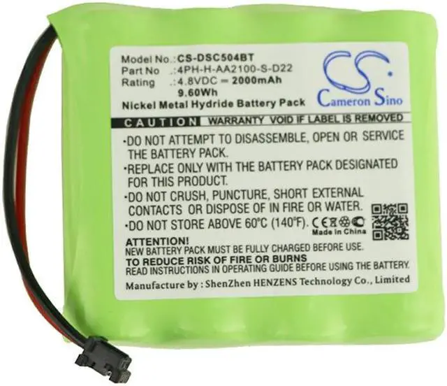 Alt view image 3 of 4 - Battery for DSC WS4920HE WTK5504 17000153 4PH-H-AA2100-S-D22 DSC-BATT2148V