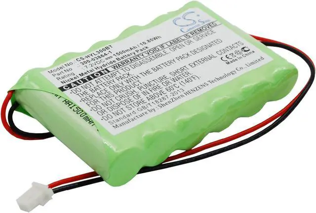 Alt view image 2 of 6 - Battery for Ademco Honeywell Lynx L5000 BW-B72K 103-301179 300-03864-1 LKP500-4B