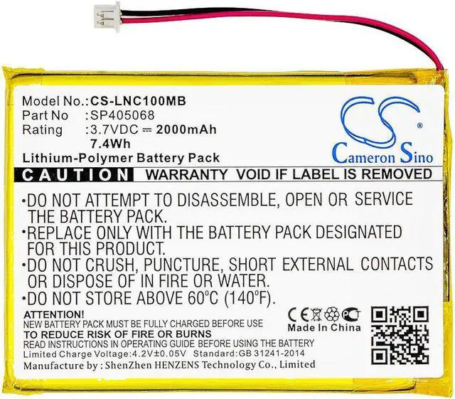 Alt view image 3 of 4 - Battery for Luvion Prestige Touch Supreme Connect SP405068 BabyPhone CS-LNC100MB