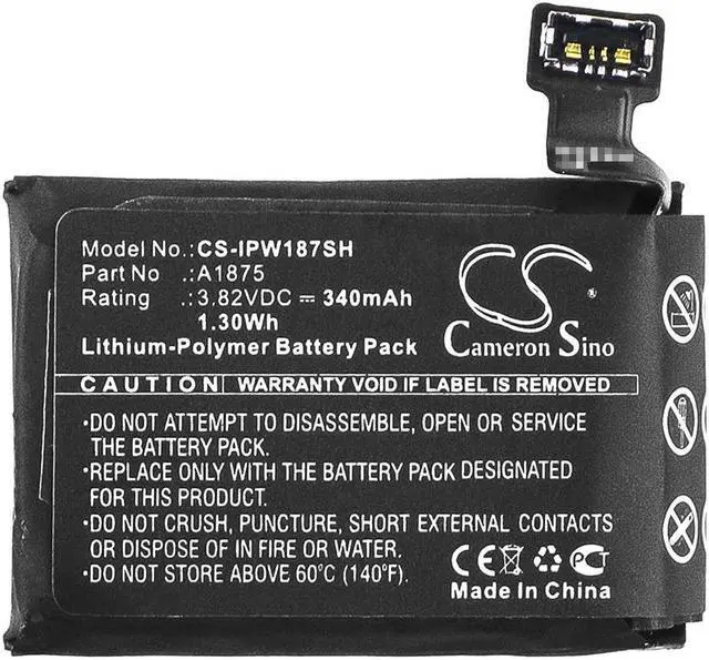 Alt view image 3 of 4 - Battery for Apple A1861 Watch Series 3 42mm GPS A1875 Smartwatch CS-IPW187SH