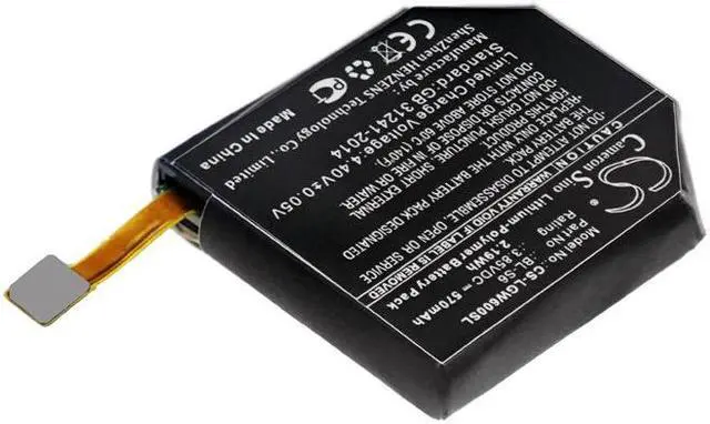 Alt view image 2 of 4 - Battery for LG Watch Urbane Edition LTE BL-S6 Smartwatch CS-LGW600SL 3.85v 570mA