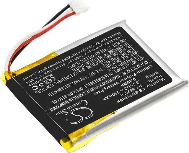 Alt view image 2 of 6 - Battery for Suunto Ambit 1 2 2S 3 PR-382530 Smartwatch CS-SBT100SH 3.7v 240mAh