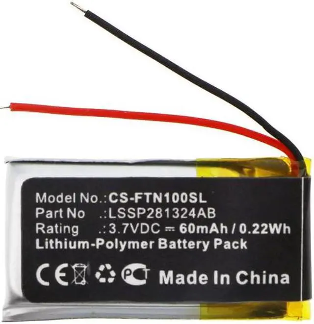 Alt view image 3 of 4 - Battery for Fitbit One LSSP281324AB Smartwatch CS-FTN100SL Li-Poly 60mAh 0.22Wh