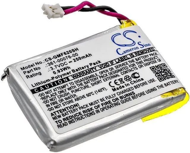 Main image of Battery for Garmin Forerunner 620 361-00076-00 Smartwatch CS-GMF620SH 250mAh