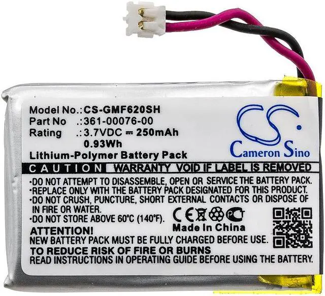 Alt view image 3 of 4 - Battery for Garmin Forerunner 620 361-00076-00 Smartwatch CS-GMF620SH 250mAh