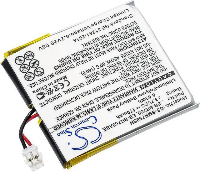 Alt view image 2 of 4 - Battery for Samsung Galaxy Gear S R750 SM-R750A SM-R750B EB-BR750 EB-BR750ABE