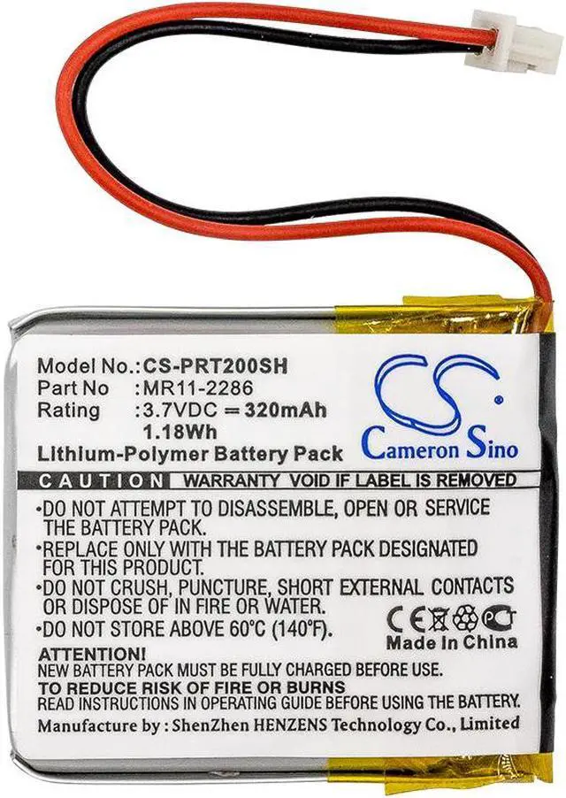 Alt view image 3 of 4 - Battery for Casio PRT-2GP MR11-2286 Smartwatch CS-PRT200SH 3.7v 320mAh 1.18Wh