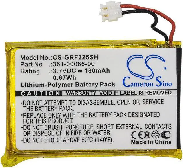 Alt view image 7 of 7 - Battery for Garmin Approach S20 Forerunner 220 225 235 735XT 745 361-00086-00