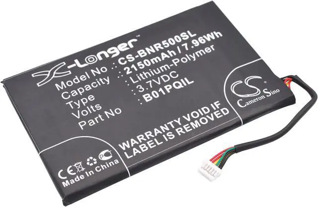 Main image of Battery for Barnes & Noble BNRV500 Glowlight WiFi Nook B01PQIL Ebook CS-BNR500SL