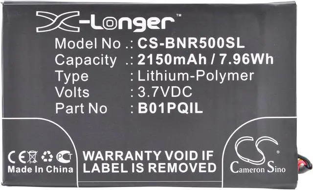 Alt view image 5 of 6 - Battery for Barnes & Noble BNRV500 Glowlight WiFi Nook B01PQIL Ebook CS-BNR500SL
