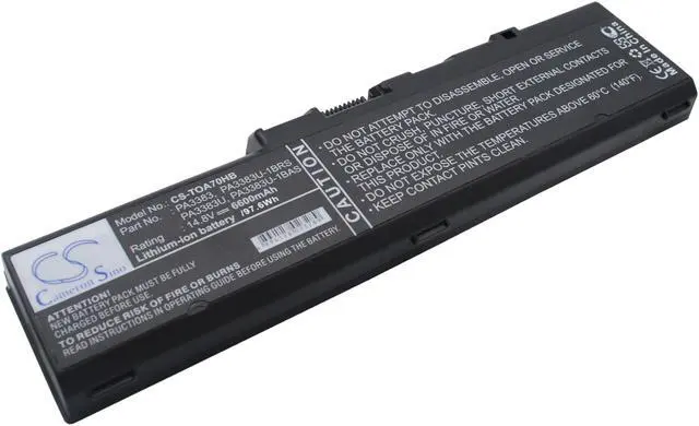 Alt view image 2 of 5 - Battery for Toshiba Satellite A70 A75 P30 P35 PA3383U PA3383U-1BAS PA3383U-1BRS