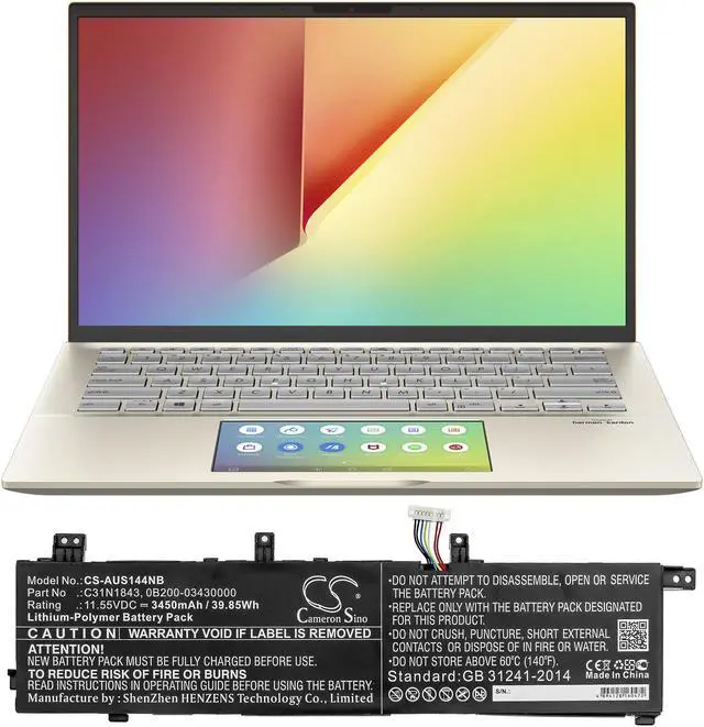 Alt view image 5 of 5 - Battery for Asus VivoBook S14 S432FL S15 S532FL X532FL 0B200-03430000 C31N1843