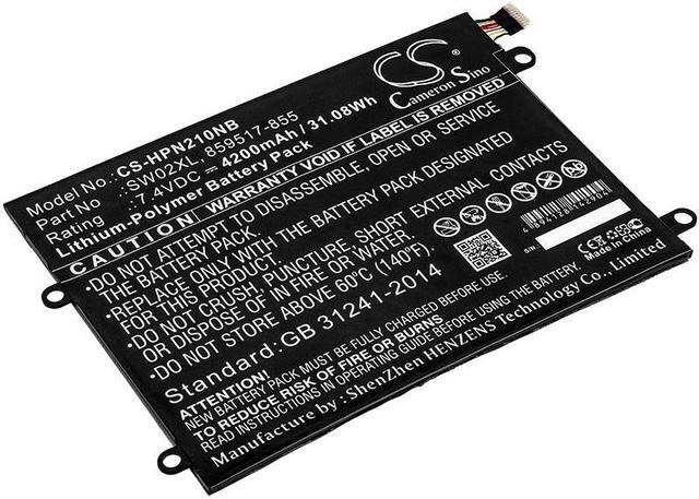 Main image of Battery for HP 10-P018WM Notebook x2 859470-1B1 859517-855 SW02XL TPN-Q180