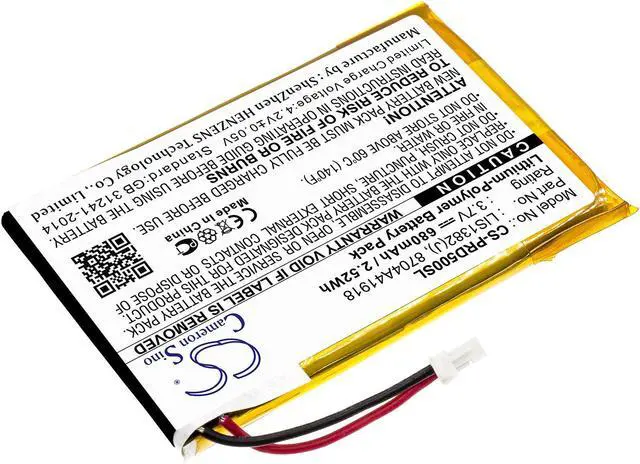 Alt view image 2 of 6 - Battery for Sony Portable Reader PRS-500 PRS-505 PRS-700BC PRSA-CL1 LIS1382