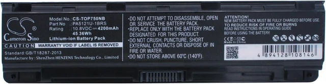 Alt view image 5 of 5 - Battery for Toshiba Satellite P70-A P75 P75-A P000573260 PA5121U-1BRS PABAS274
