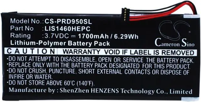 Alt view image 5 of 6 - Battery for Sony PRS-950 PRS-950SC 1-853-020-11 LIS1460HEPC LIS1460HEPC(SY6)