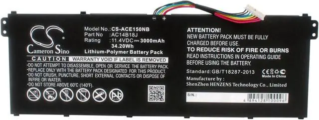 Main image of Battery for Acer Aspire A315-55G Gateway B116-M NE513 AC14B13J AC14B18J AC14B18J