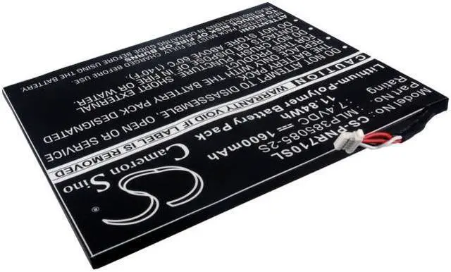 Alt view image 2 of 6 - Battery for Pandigital PRD07T10WWH7 PRD07T10WWH756 R70D200 Velocity MLP385085-2S