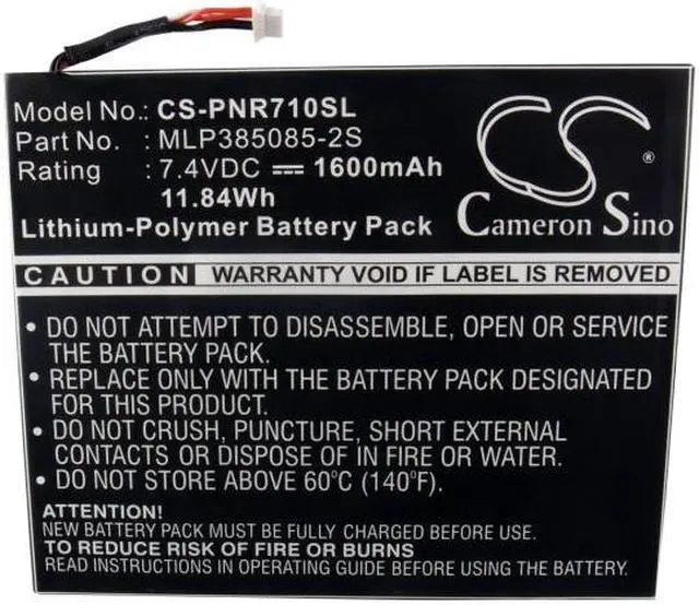 Alt view image 5 of 6 - Battery for Pandigital PRD07T10WWH7 PRD07T10WWH756 R70D200 Velocity MLP385085-2S