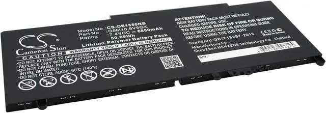 Alt view image 2 of 6 - Battery for DELL Latitude E5470 E5550 E5450 E5570 15 5000 G5M10 6MT4T 451-BBLN