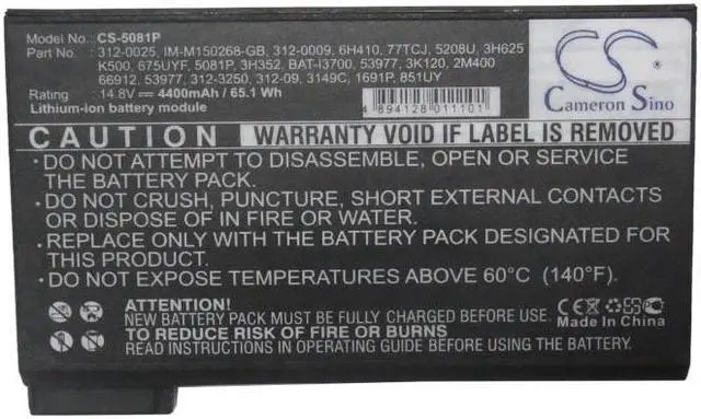 Alt view image 5 of 6 - Battery for DELL Inspiron 4150 4100 8200 8100 Latitude Cpi CP 1691P 5081P 75UYF