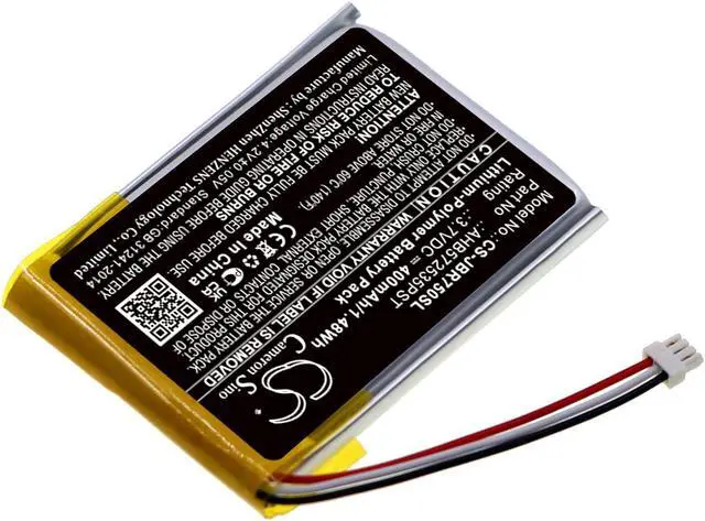 Alt view image 2 of 5 - Battery for Jabra Evolve 75 AHB572535PST Wireless Headset CS-JBR750SL 400mAh