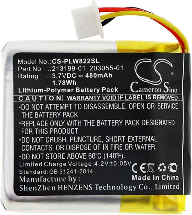 Alt view image 3 of 6 - Battery for Plantronics B8200 Savi 8220 W8220 208769-01 208769-02 213199-01