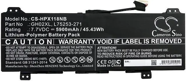 Alt view image 3 of 4 - Battery for HP 11 G8 EE Chromebook GH02XL L75253-271 Notebook Laptop CS-HPX118NB
