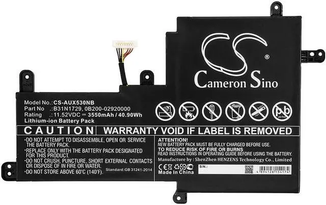 Alt view image 3 of 4 - Battery for Asus K530FF P1502FF VivoBook S15 X530 V530FF 0B200-02920000 B31N1729
