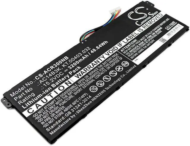Main image of Battery for Acer Aspire R3 R5 ES15 TravelMate B117 TMP238 AC14B3K KT.00403.032