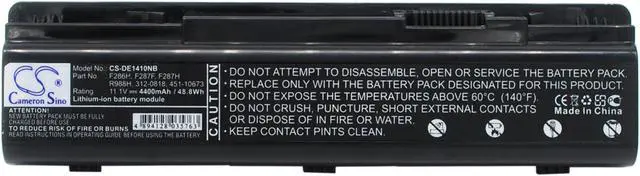 Main image of Battery for DELL Inspiron 1410 Vostro 1014N 1015N 1088n F287H PP37L 312-0818