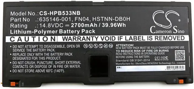 Alt view image 3 of 3 - Battery for HP ProBook 5330m 634818-271 635146-001 FN04 HSTNN-DB0H QK648AA