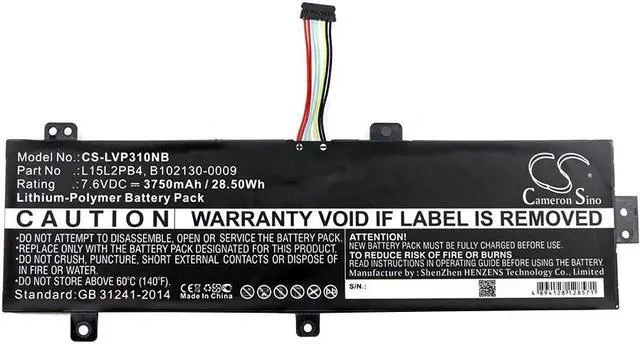 Alt view image 3 of 4 - Battery for Lenovo ideapad 310-15 15ISK 5B10K87720 5B10K87722 L15M2PB3 L15M2PB5
