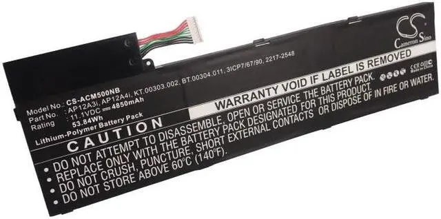 Alt view image 6 of 6 - Battery for Acer Aspire M3 M5 W700 TravelMate X483 2217-2548 AP12A3i AP12A4i